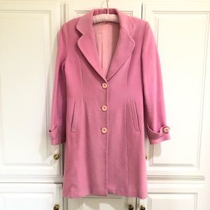 Pretty in Pink cashmere pea coat